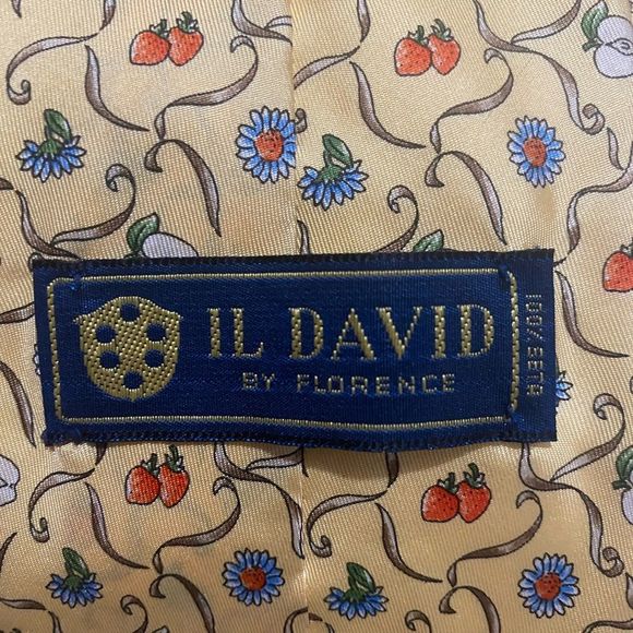Vintage IL David Italian Silk Tie Fruits - Picture 4 of 5